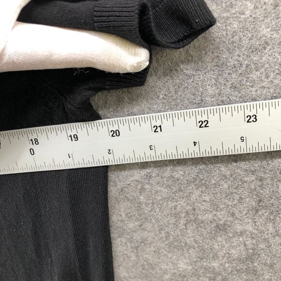 Zara Short Sleeve Polo Sweater Mens M Black Stretch Tight Knit Collared - Picture 8 of 9